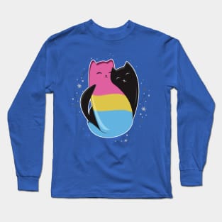 Pansexual Cat LGBT Pride Flag Long Sleeve T-Shirt